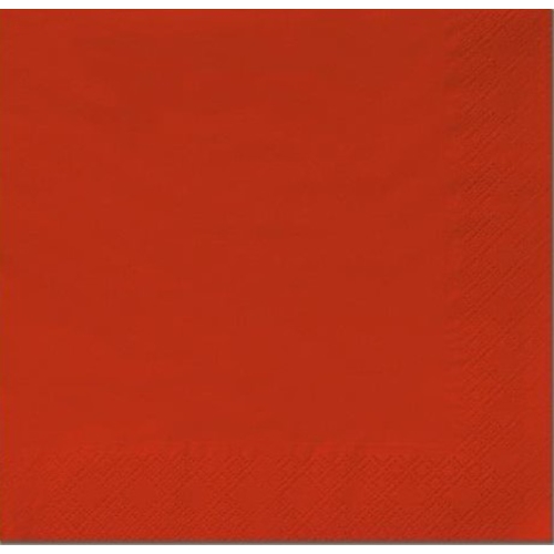 Serviett Tissue 1/4-Falz 3-lagig - 40x40 cm rot - 125 St.