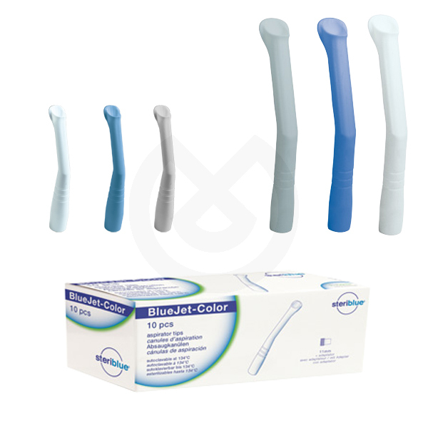 Blå-Jet Farve Sugerør - Paediatric Aspirator Tips Blue