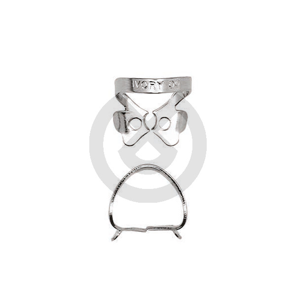 Ivory-kofferdamklammer med/utan vingar – Ivory Clamp Ss 7 Reg Molar