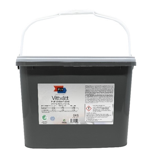 Laundry detergent powder white wash PLS - 5kg unperfumed Nordic Swan Ecolabel