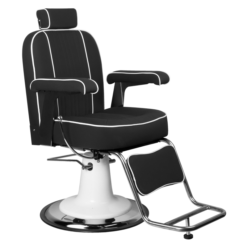 Gabbiano Amadeo svart barberarstol