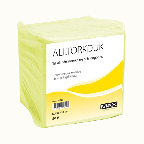 Damm/Alltorkduk MAX - 38x38cm gul 50-pack - 50 st