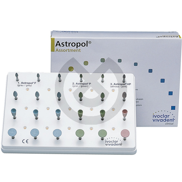Astropol Sortiment til fjernelse af overskud og forpolering - Astropol F Refill 6 (Cup) 557617