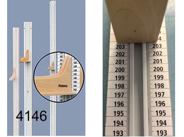 Dřevěný nástěnný metr 70-205 cm