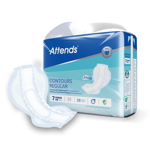 Inkontinenzeinlagen zur Fixierung in der Hose - Attends Contours Regular 7 - 112 St.