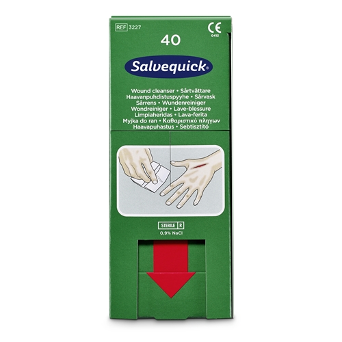 Wundreinigung Salvequick Nachfüllpackung - 40er-Pack für Cederroth Tafel & Schrank - 40 St.