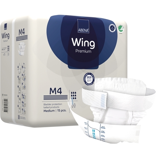 All-in-One-Inkontinenzschutz mit Gürtel - ABENA Wing Premium M4 - 60 Stück