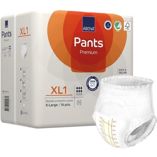 All-in-One Inkontinenzhose - ABENA Pants Premium XL1 - 96 Stk.