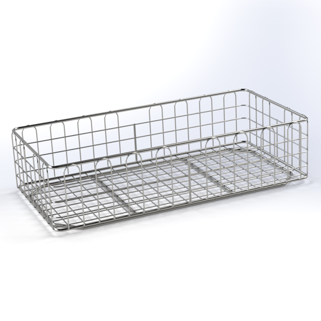 Kurv i rustfrit stål 600x300x150