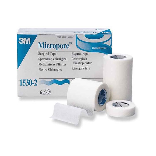 Micropore Papierklebeband 5 cm x 9,1 m weiß 6 Stück