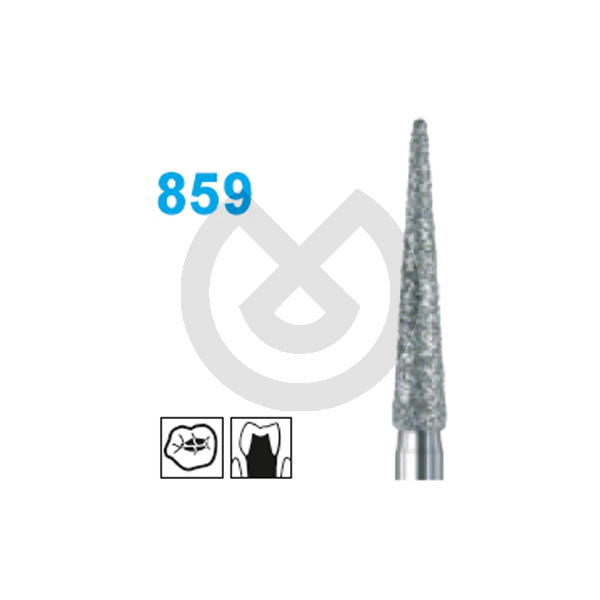 Diamantborr för turbinvinkelstycke, Busch, modell 859 – Diamond Bur 859Ef.010.Fg Extra Fine Grit