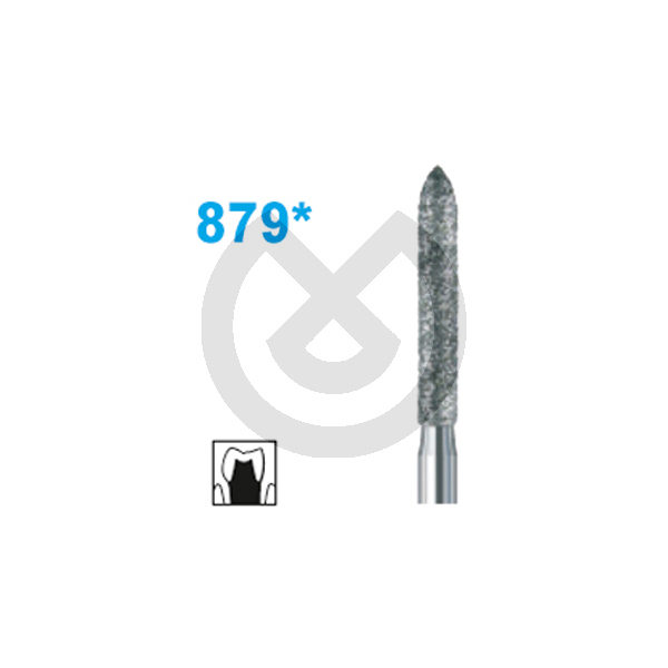 Diamantborr för turbinvinkelstycke, Busch, modell 879 – Diamond Bur 6879.014.Fg Coarse Grit