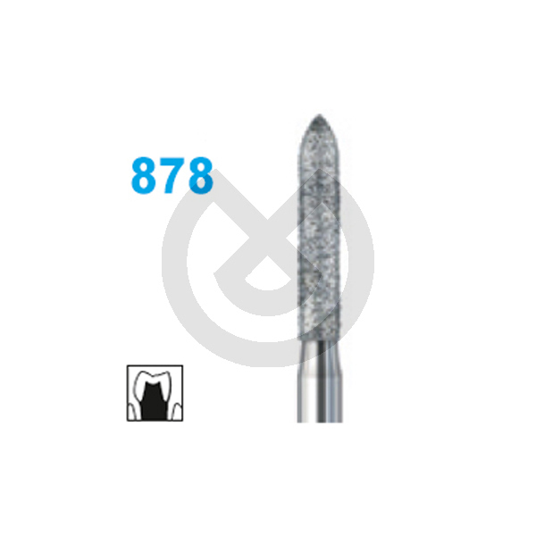 Diamantborr för turbinvinkelstycke, Busch, modell 878 – Diamond Bur 6878.014.Fg Coarse Grit