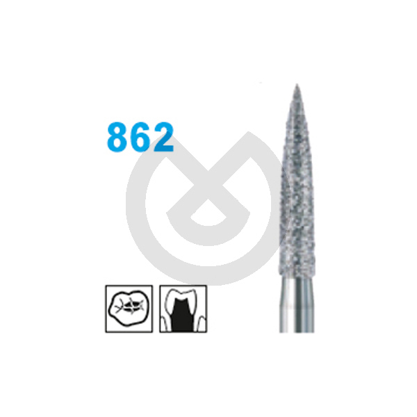 Diamantborr för turbinvinkelstycke, Busch, modell 862 – Diamond Bur 6862.014.Fg Coarse Grit