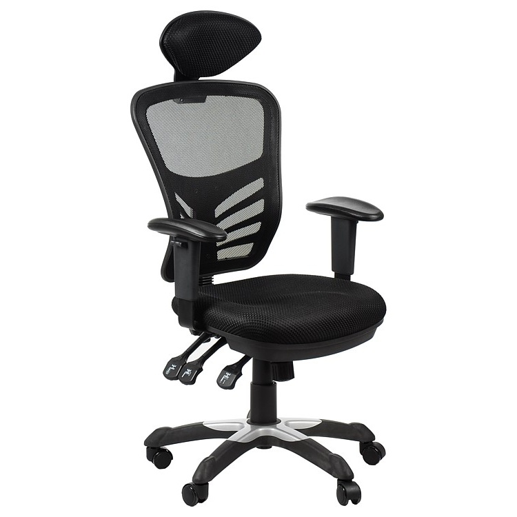 Bekväm kontorsstol - HG-0001H - Svart