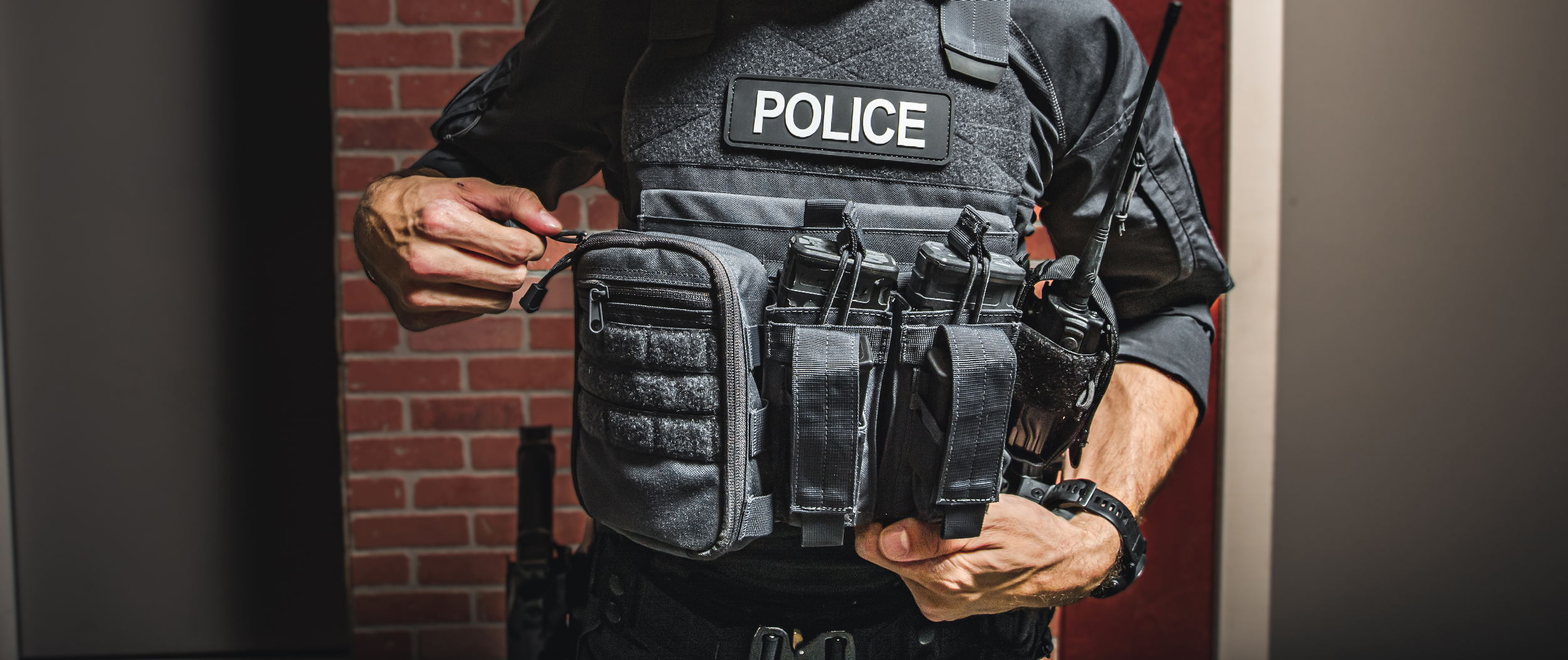 Image of a plate carrier using the double kangaroo pouch