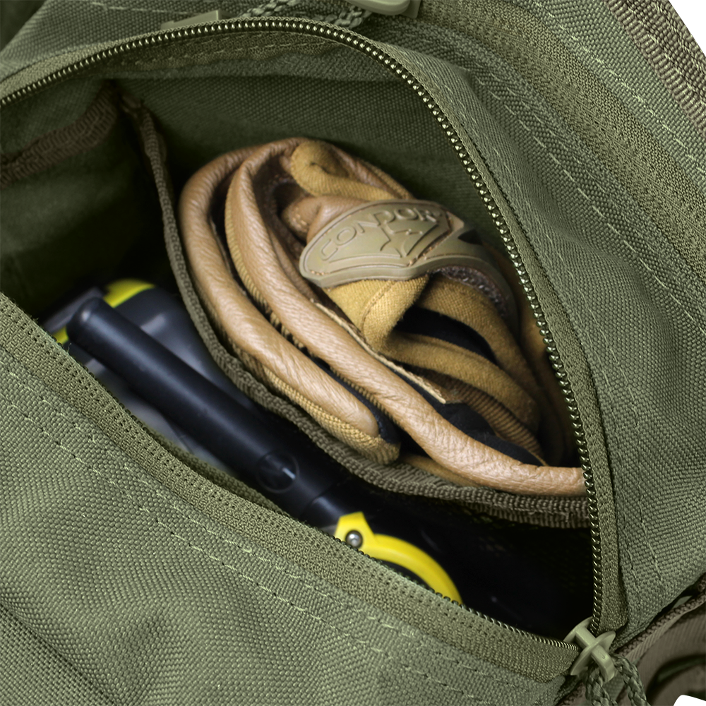 Image of the main compartment on the edc bag