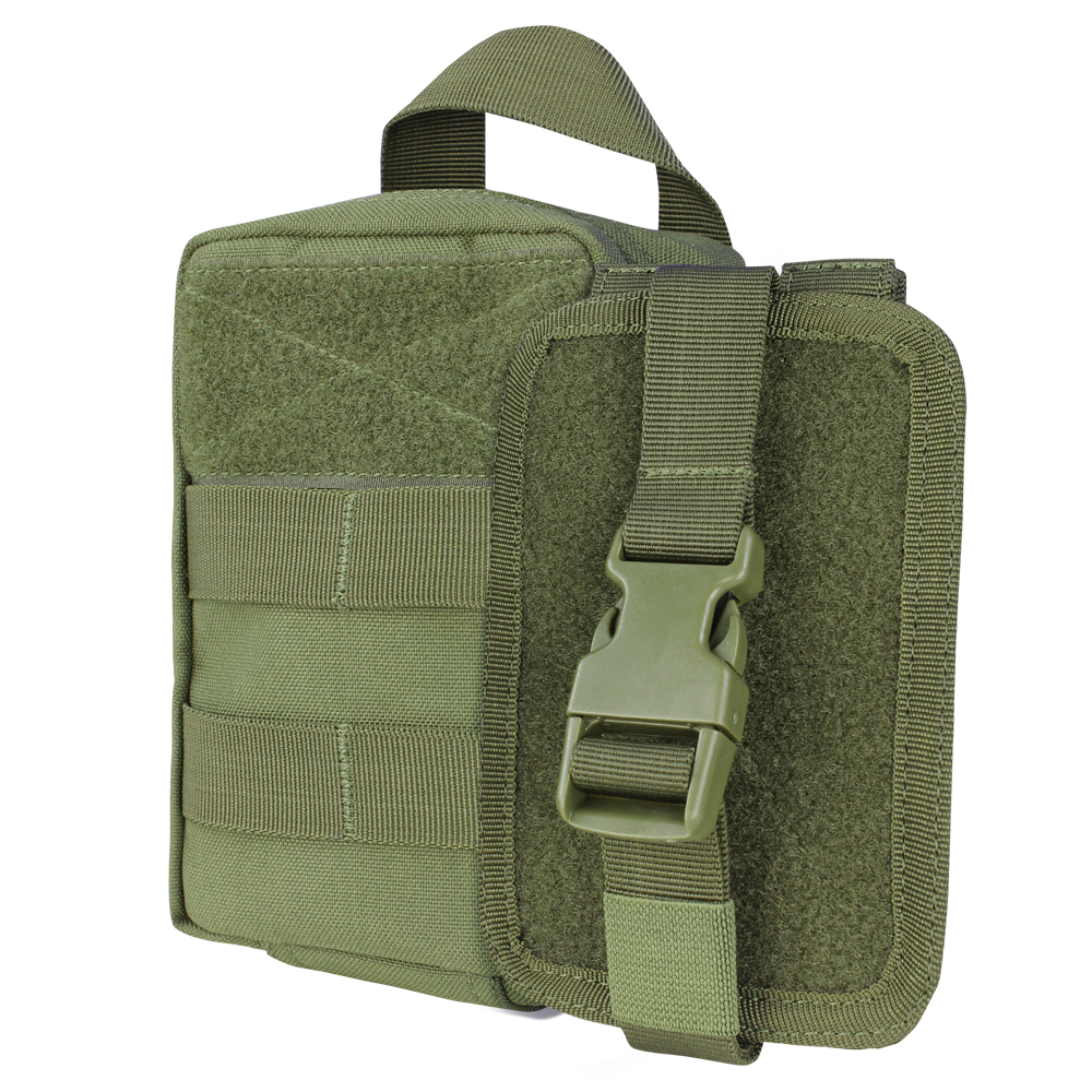 Image of the rip away pouch opened up.