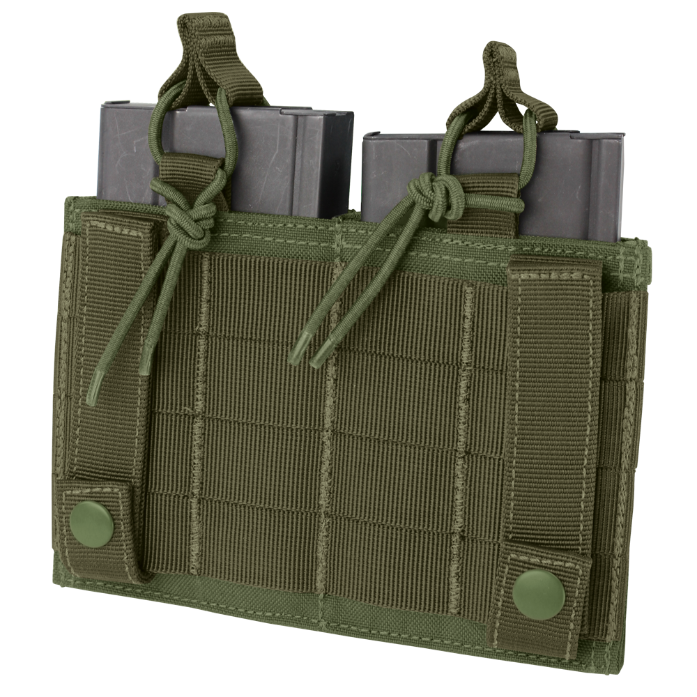 Image of the back of the m14 kangaroo pouch molle system