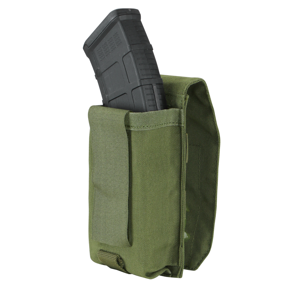 Image of an ak47 mag sitting inside of the universal mag pouch