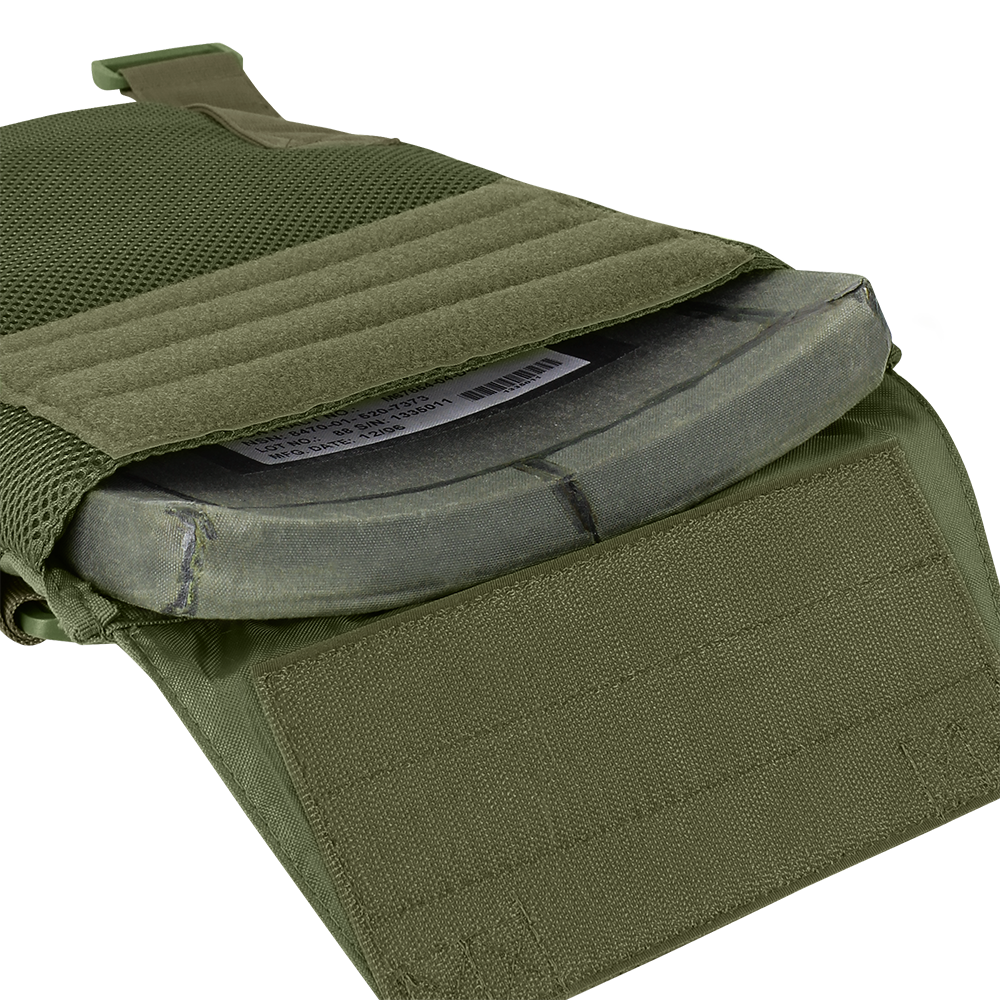 Image of how you put armor plates into the plate carrier