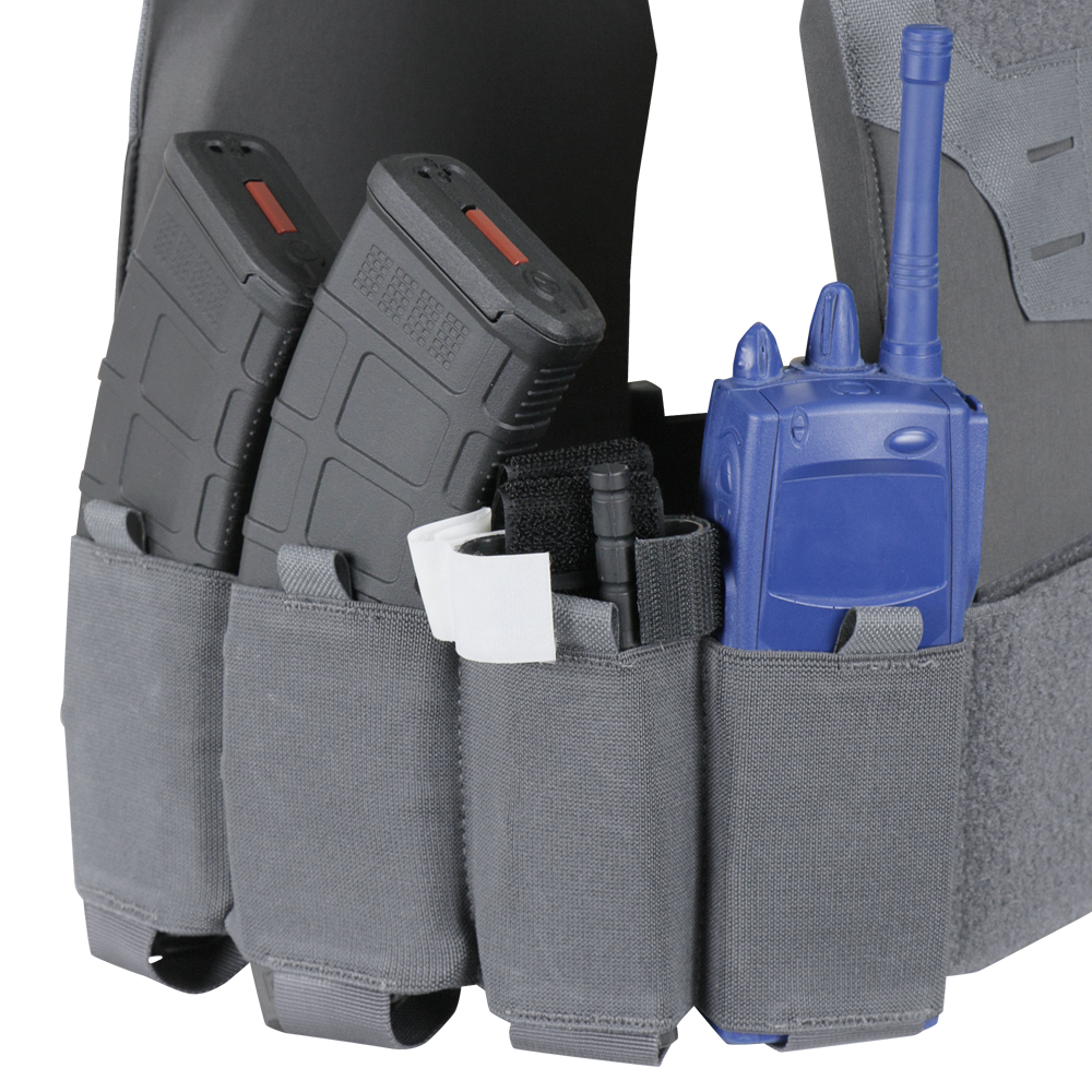 Image showing the cummerbund showing m4 mags, tourniquetes, and a radio