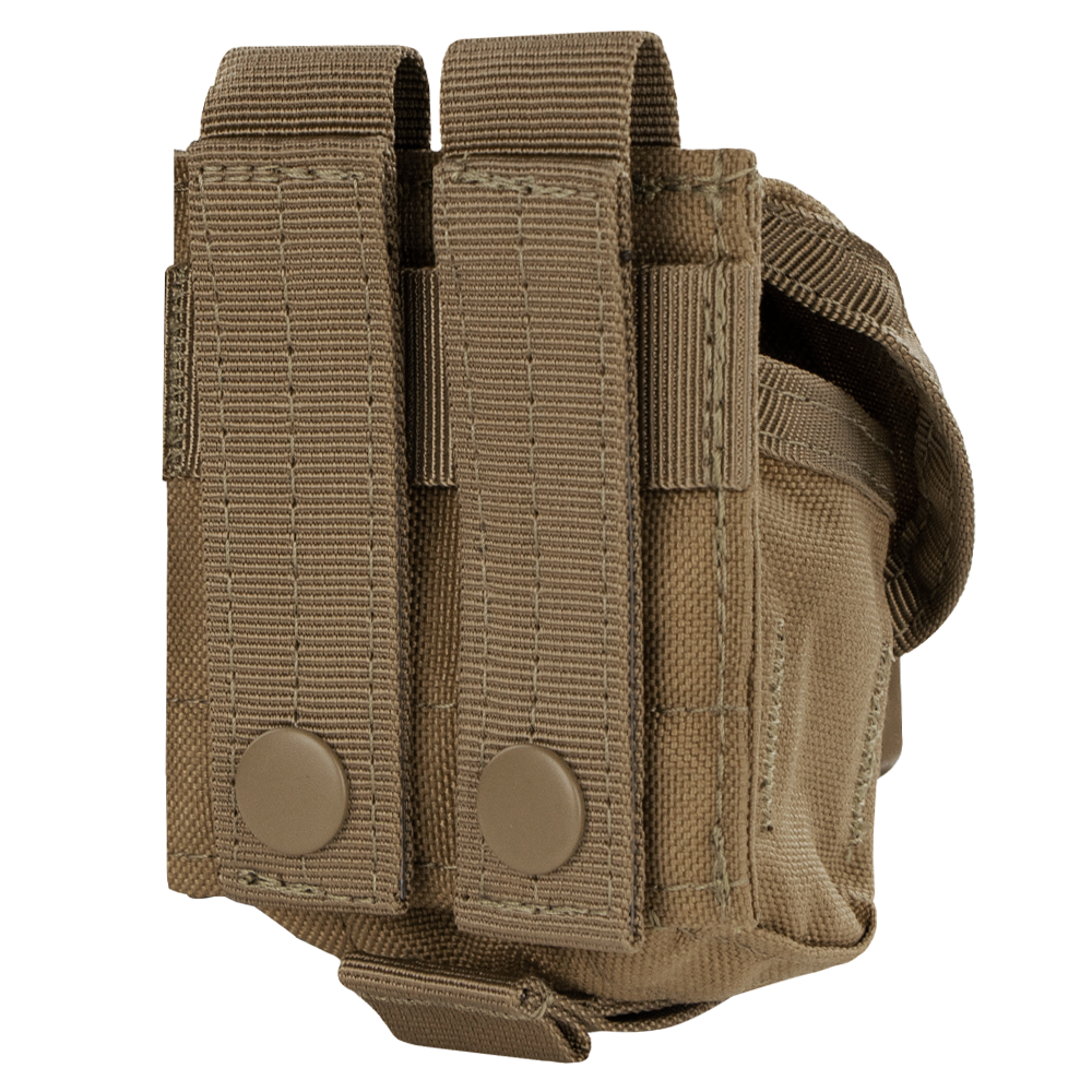 Image of the back of the pouch showing the molle