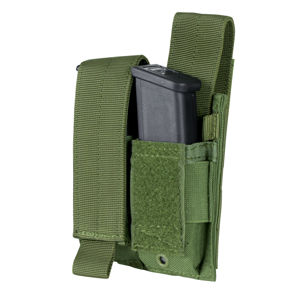 Image of the double pistol pouch with the flap off
