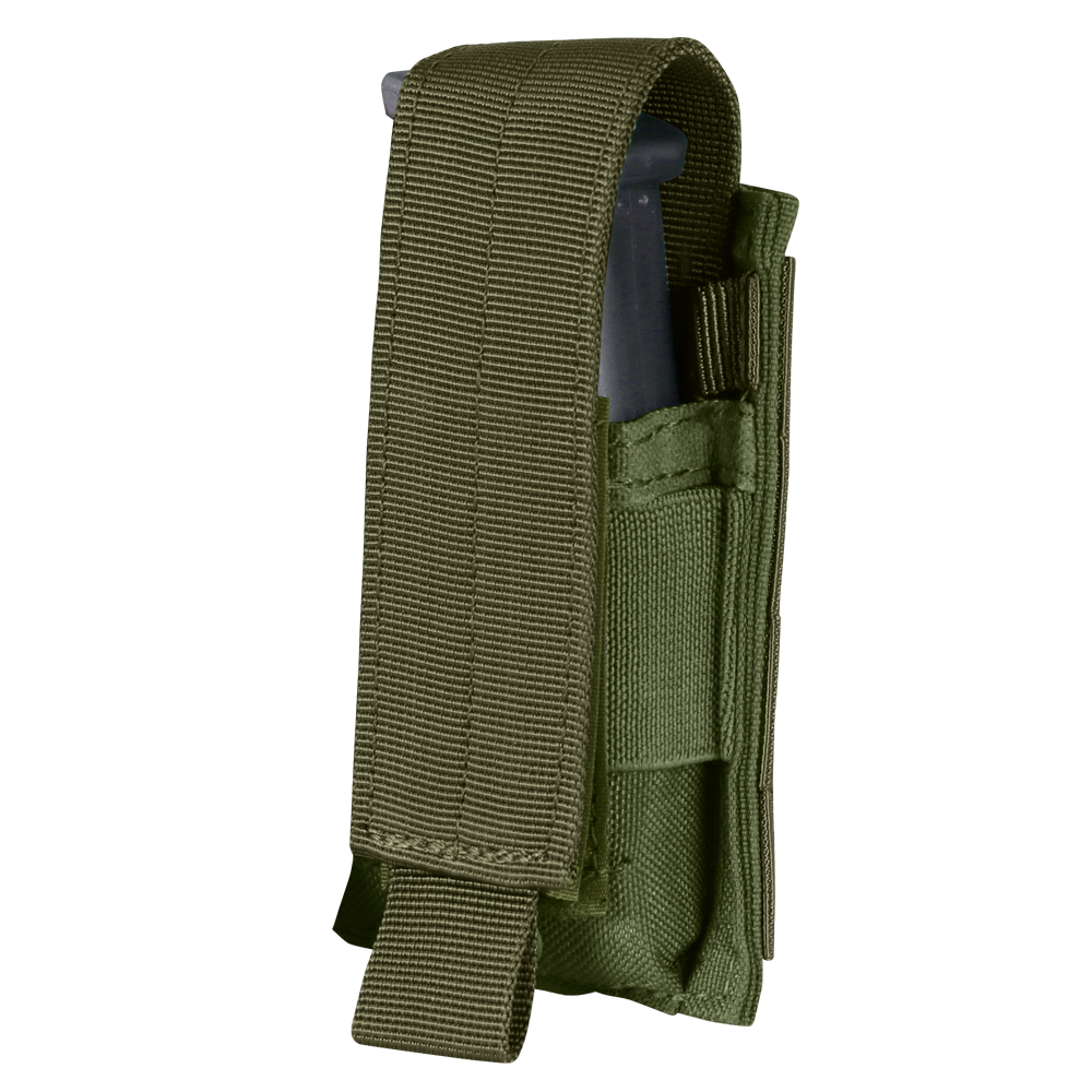 image of the single pistol magazine pouch shut