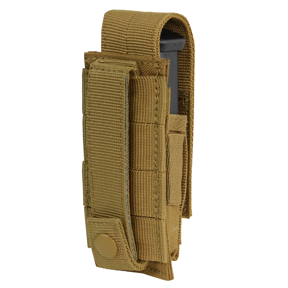 Image of the back of the pouch showing molle