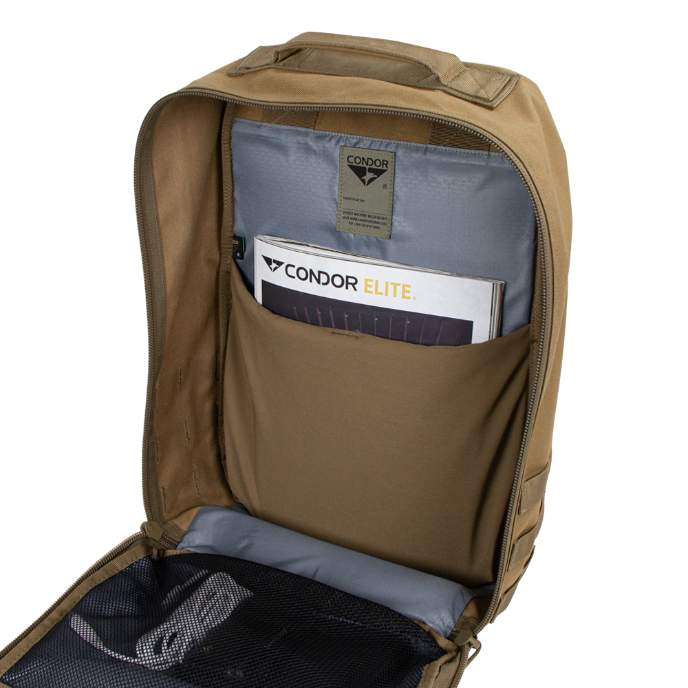 Close of image of the main storage compartment on the prime pack