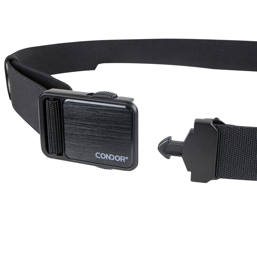 Image close up of the edc belt male and female buckle ends