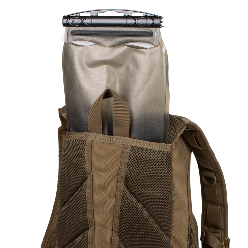 Image showing how the bladder fits into the hydration pack