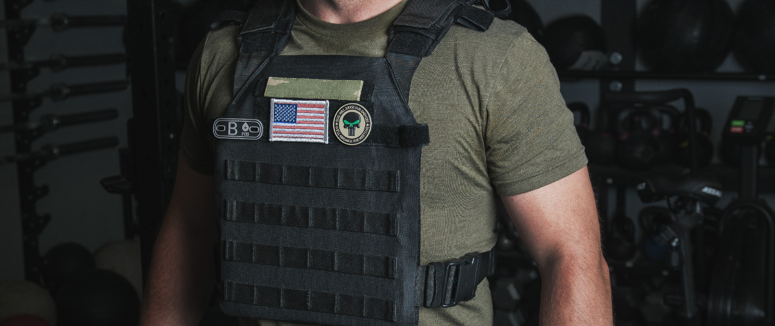 Image of someone working out in a sentry  plate carrier