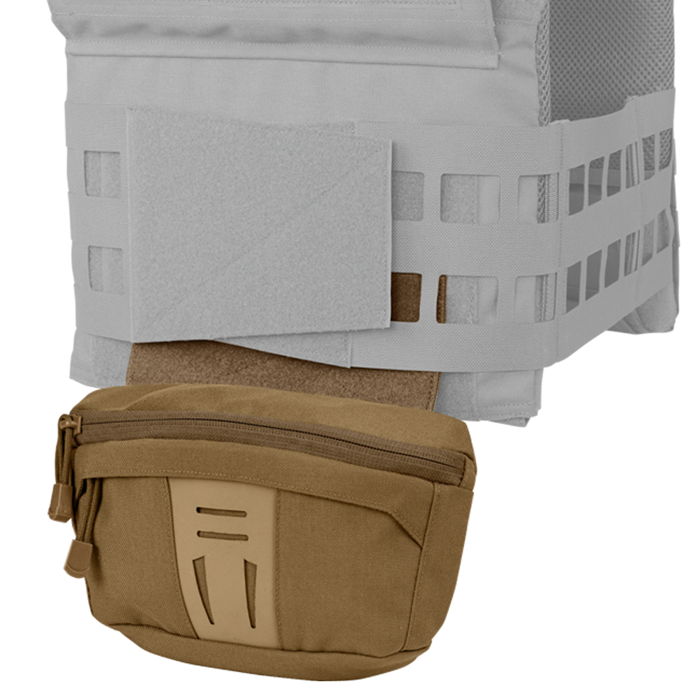 Image of the Pouch attached to a plate carrier