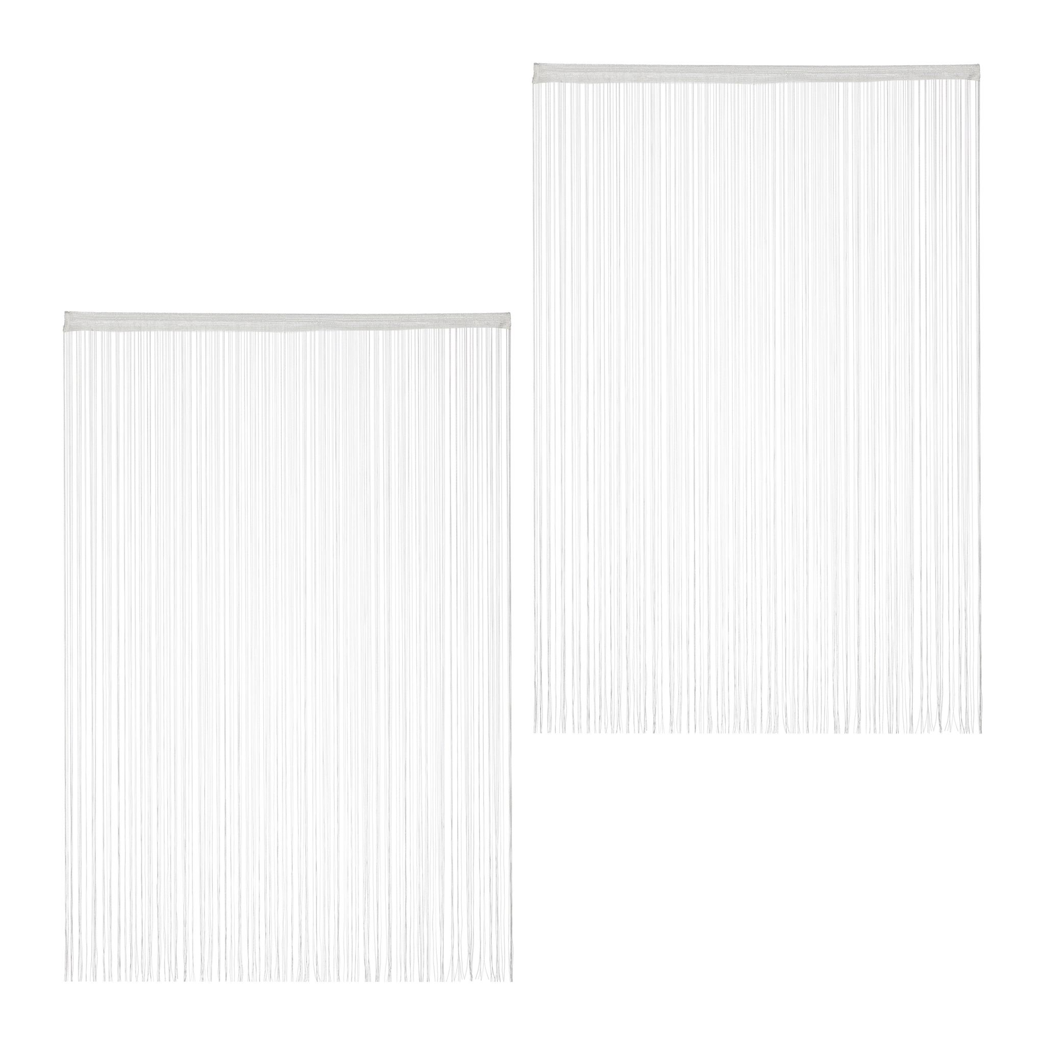 Fadenvorhang 2er-Set 145 x 245 cm Weiss