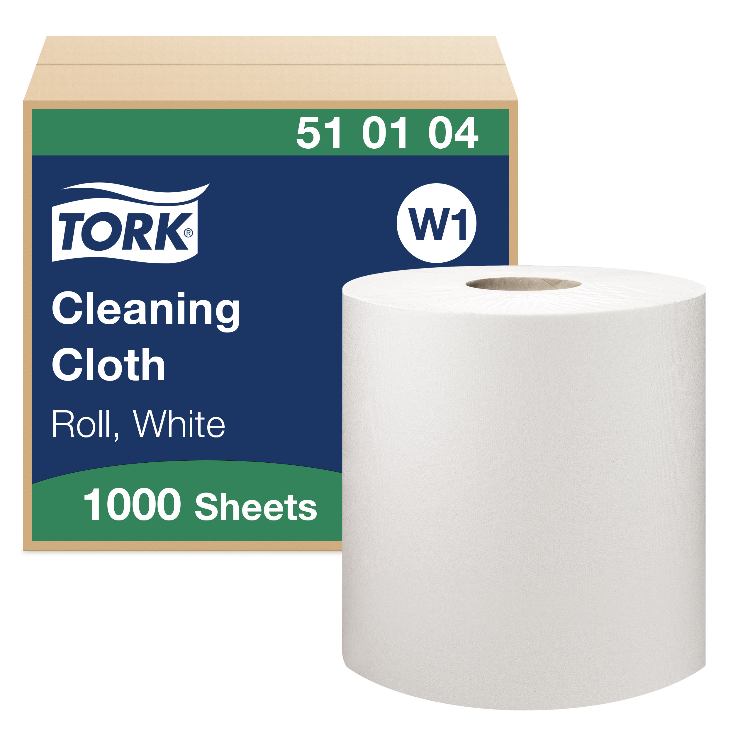 Tork W1 Aftørringsrulle Industri 1-lag 1 rl/krt