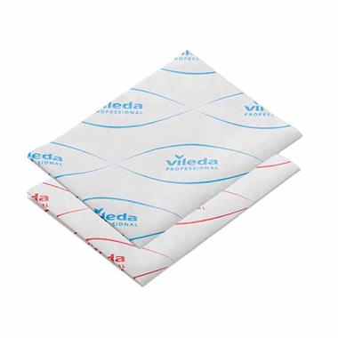 Vileda Professional Engangsmicrofiberklud Blå - 100 stk/pk
