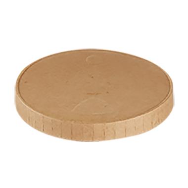 Kraft Låg t/dressingbæger Brun PE-coating Ø44 mm - 50 stk/ps