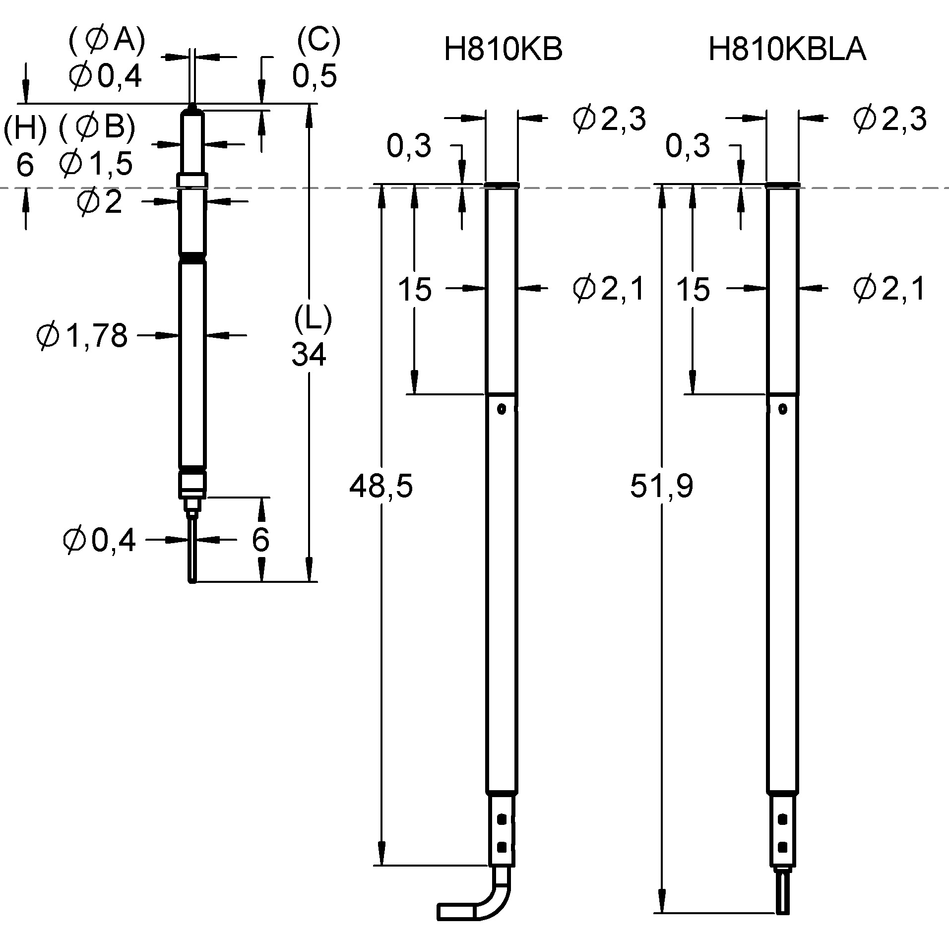 H810KBLA Denominación de la familia