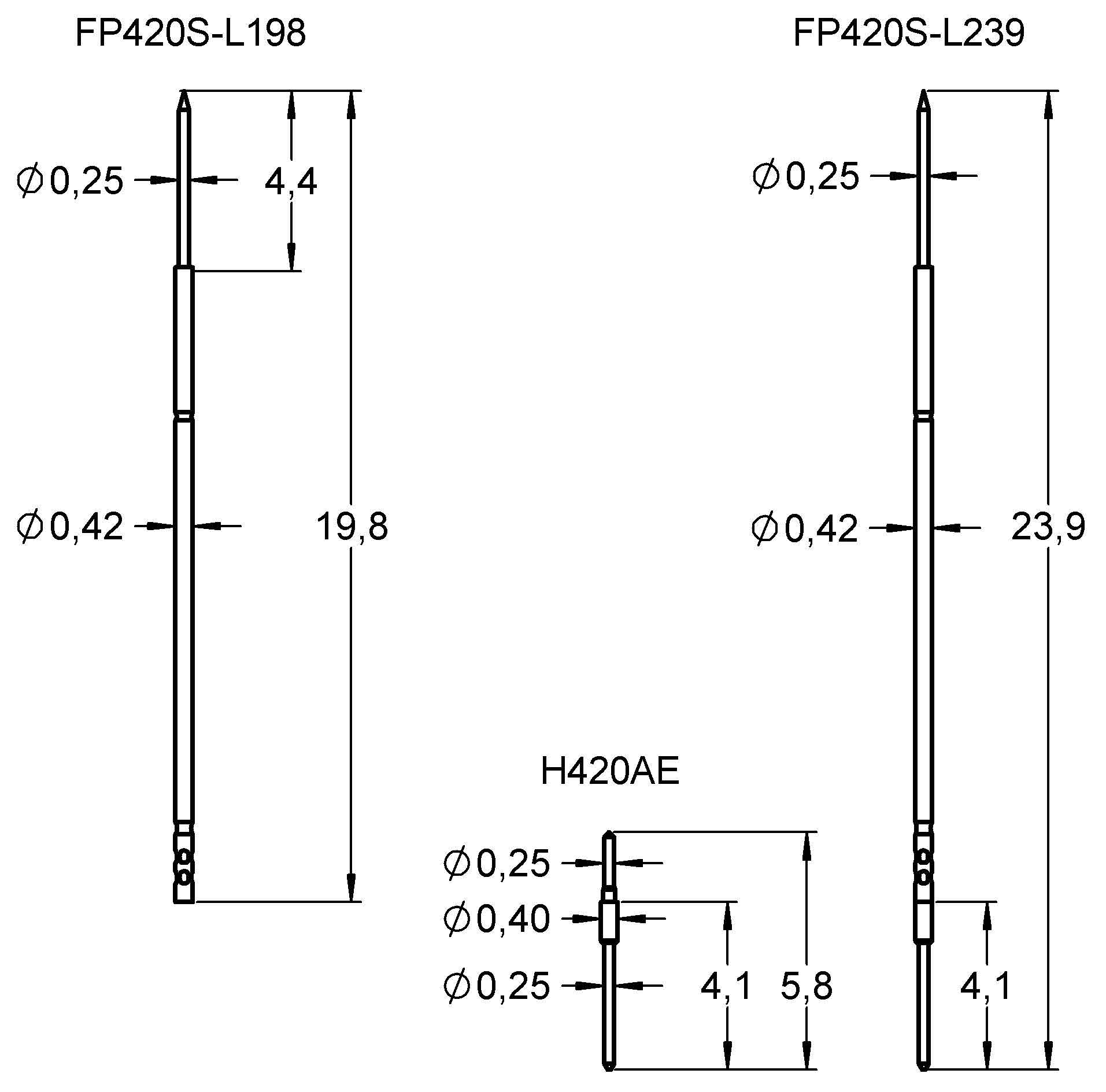 FP420S18B025G040L198 Familienzeichnung