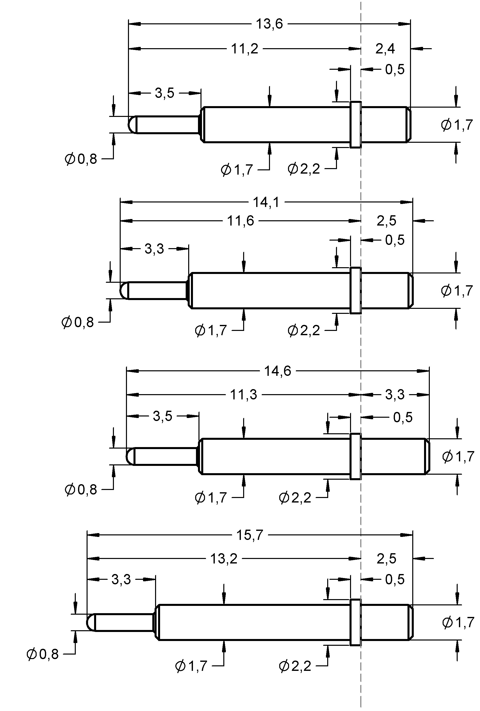 P17011B080G230ML136 Family designation