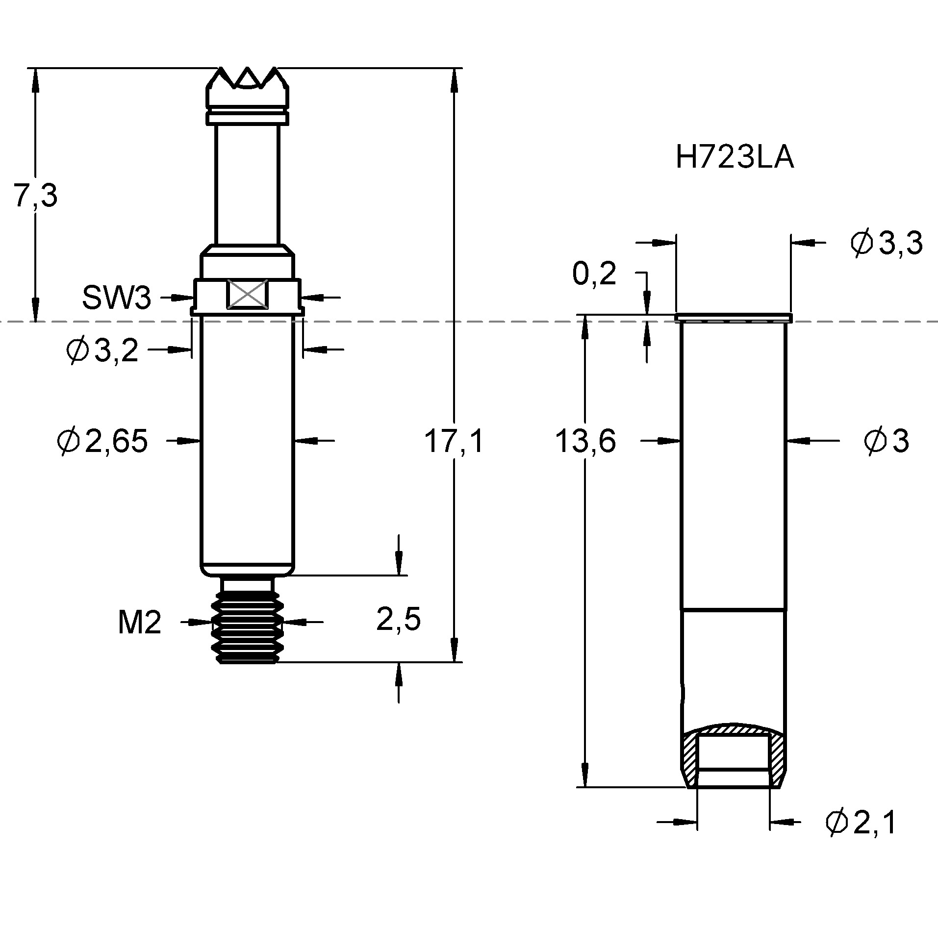 HCF72306B230G080 제품군 도면