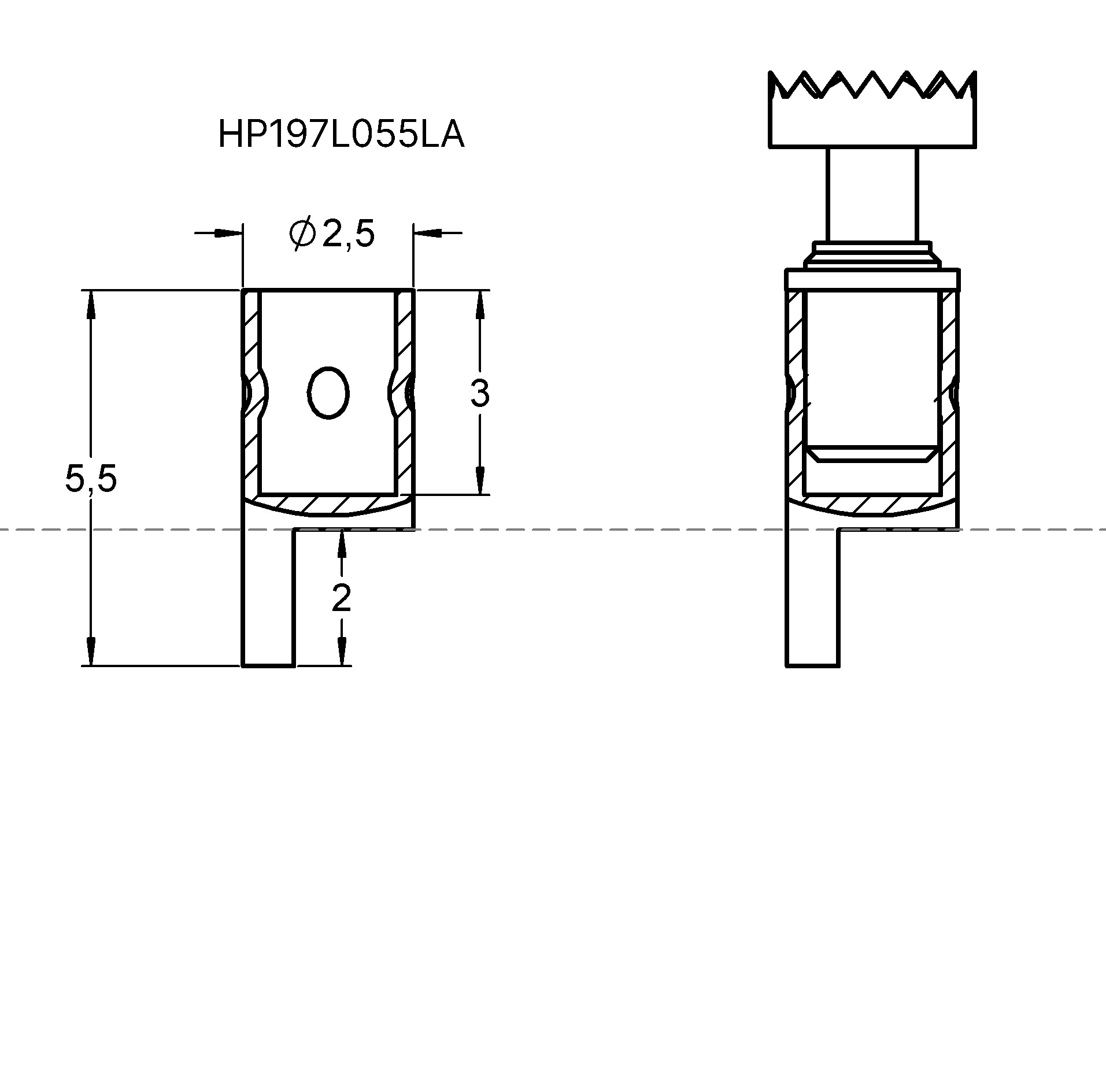 HP197L055LA Übersicht ähnlicher Hülsen