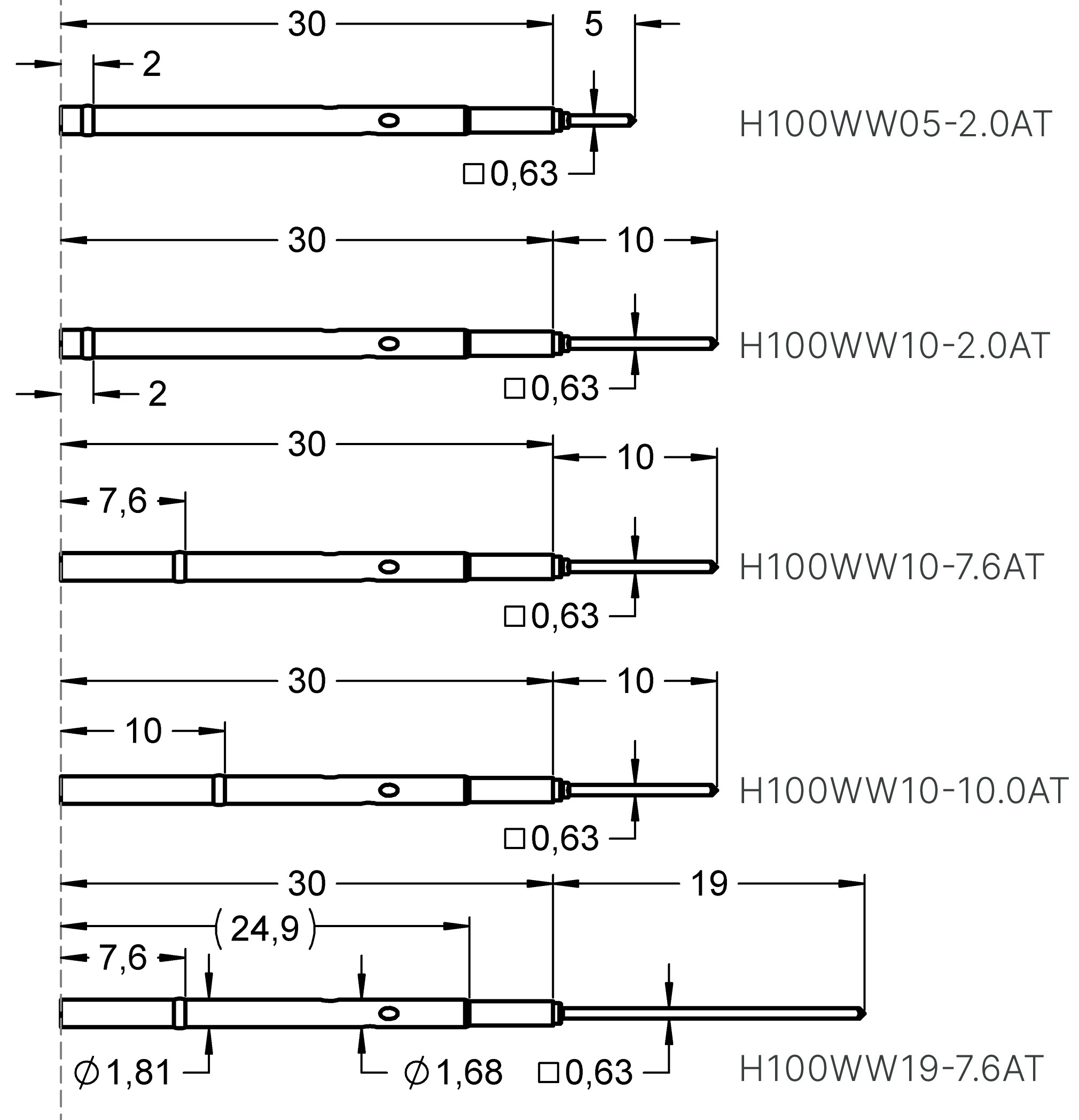 H100WW10-2.0AT Family designation