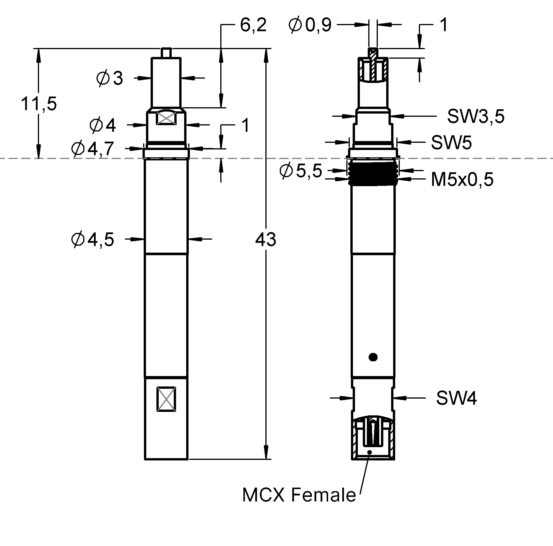 HF860RFm016G530MCXfP 제품군 도면