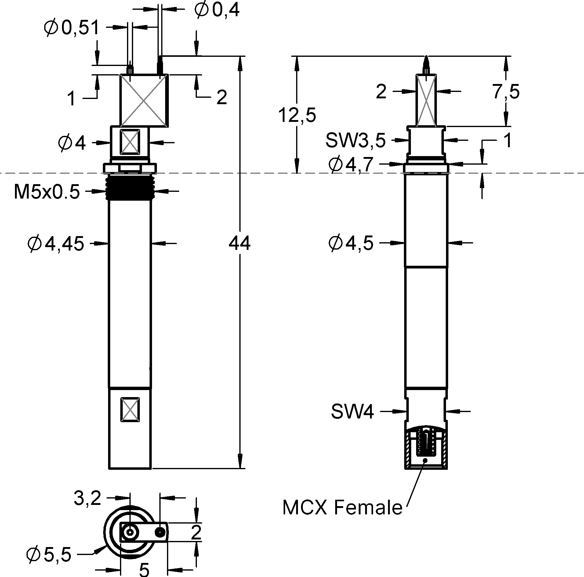 HF860PCBGS016G830MCXfP 제품군 도면