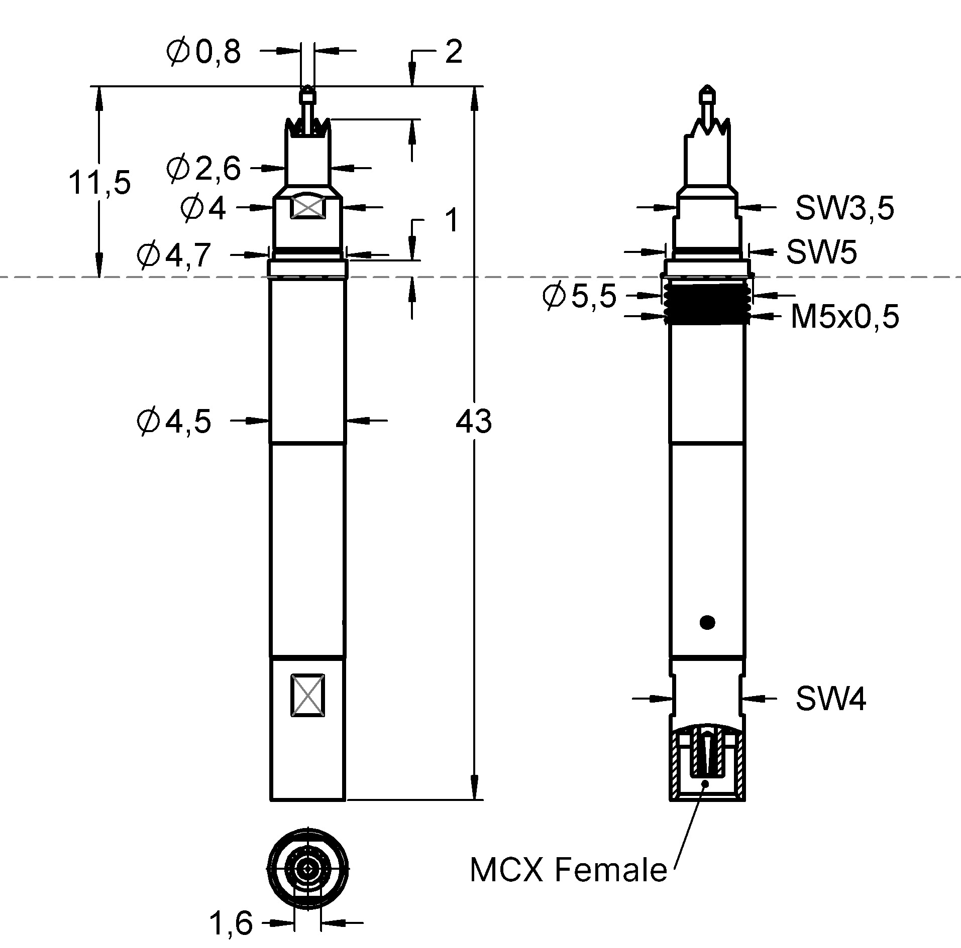 HF860PCBCO016G530MCXfPV1 제품군 도면