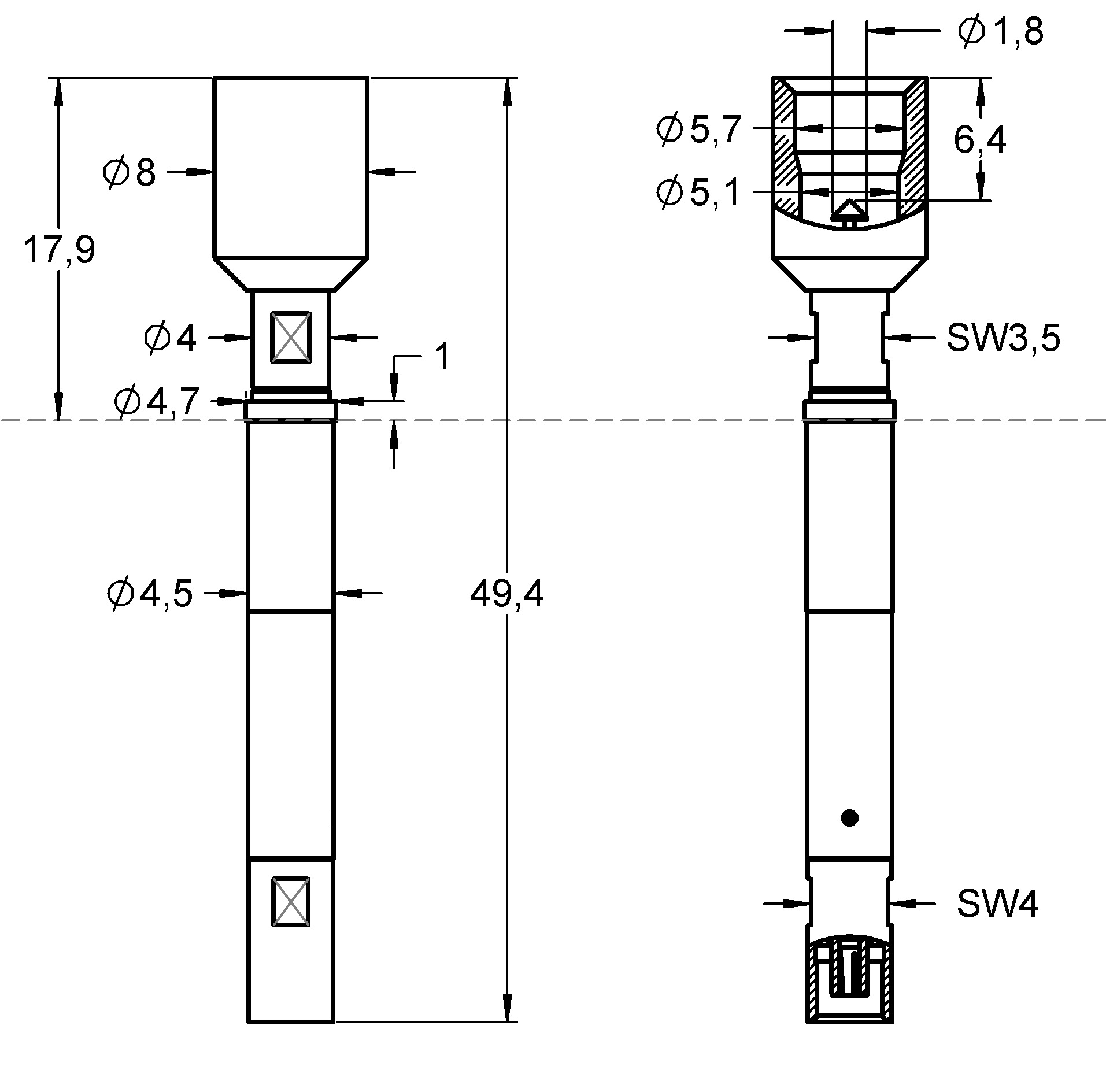 HF860QMAf016G730MCXfP Familienzeichnung