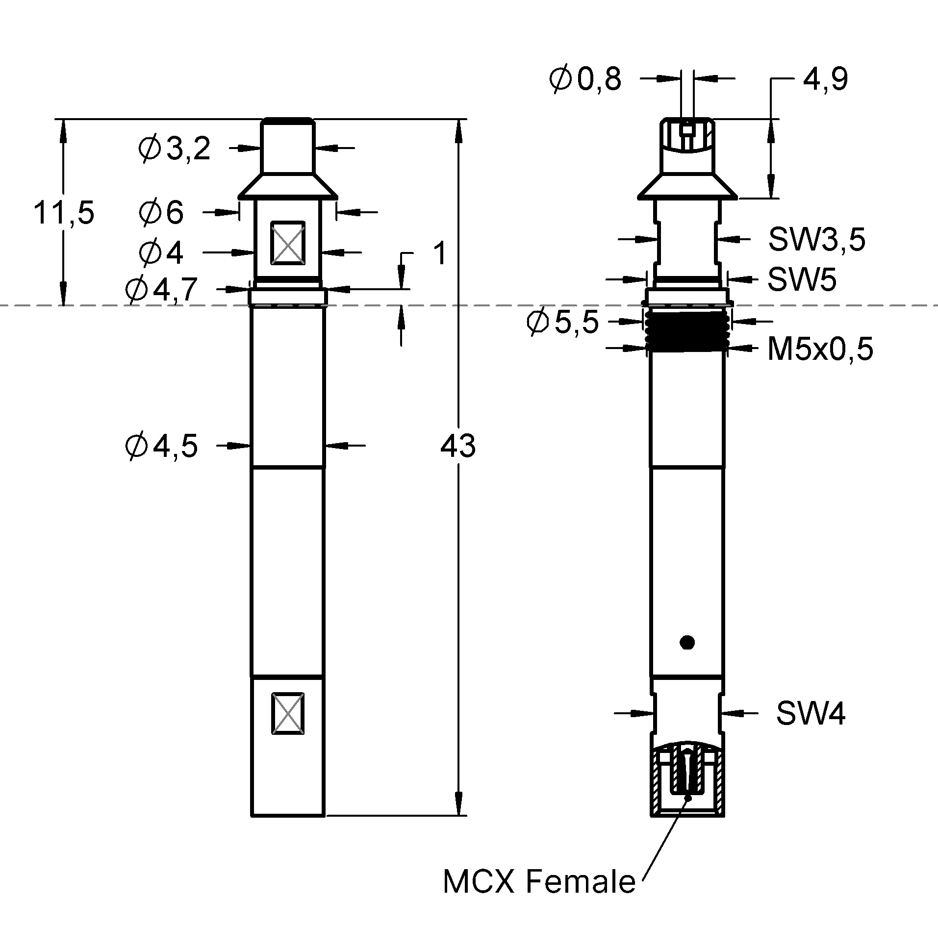 HF860SMBf016G530MCXfS Familienzeichnung